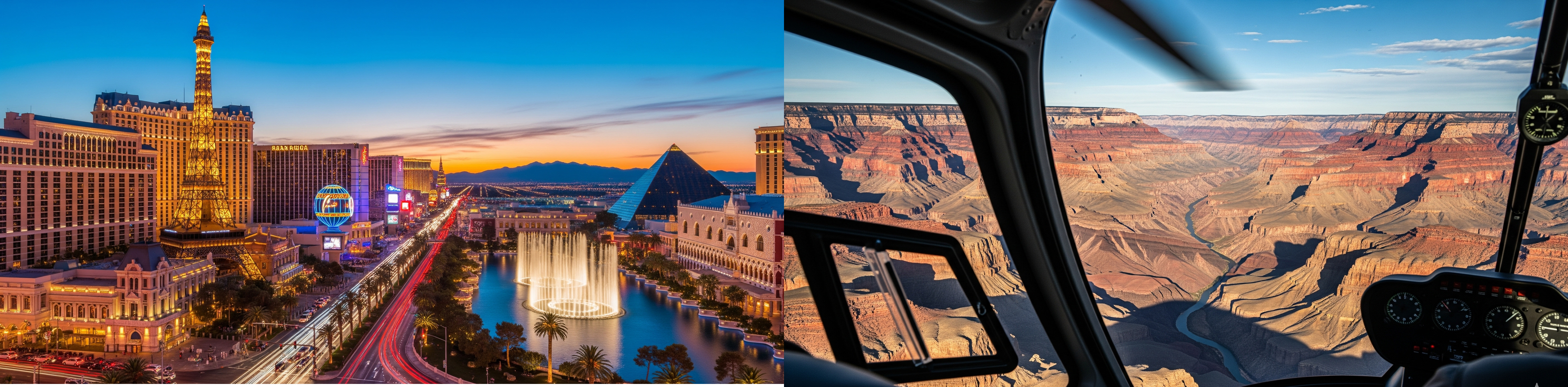 Dal luccichio di Las Vegas al silenzio del Grand Canyon